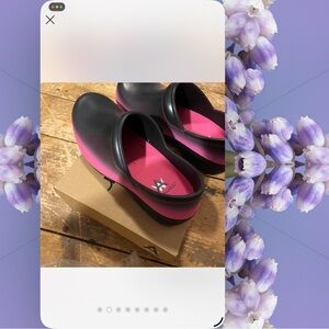 Stylish Black and Pink Women's Clogs New in Box